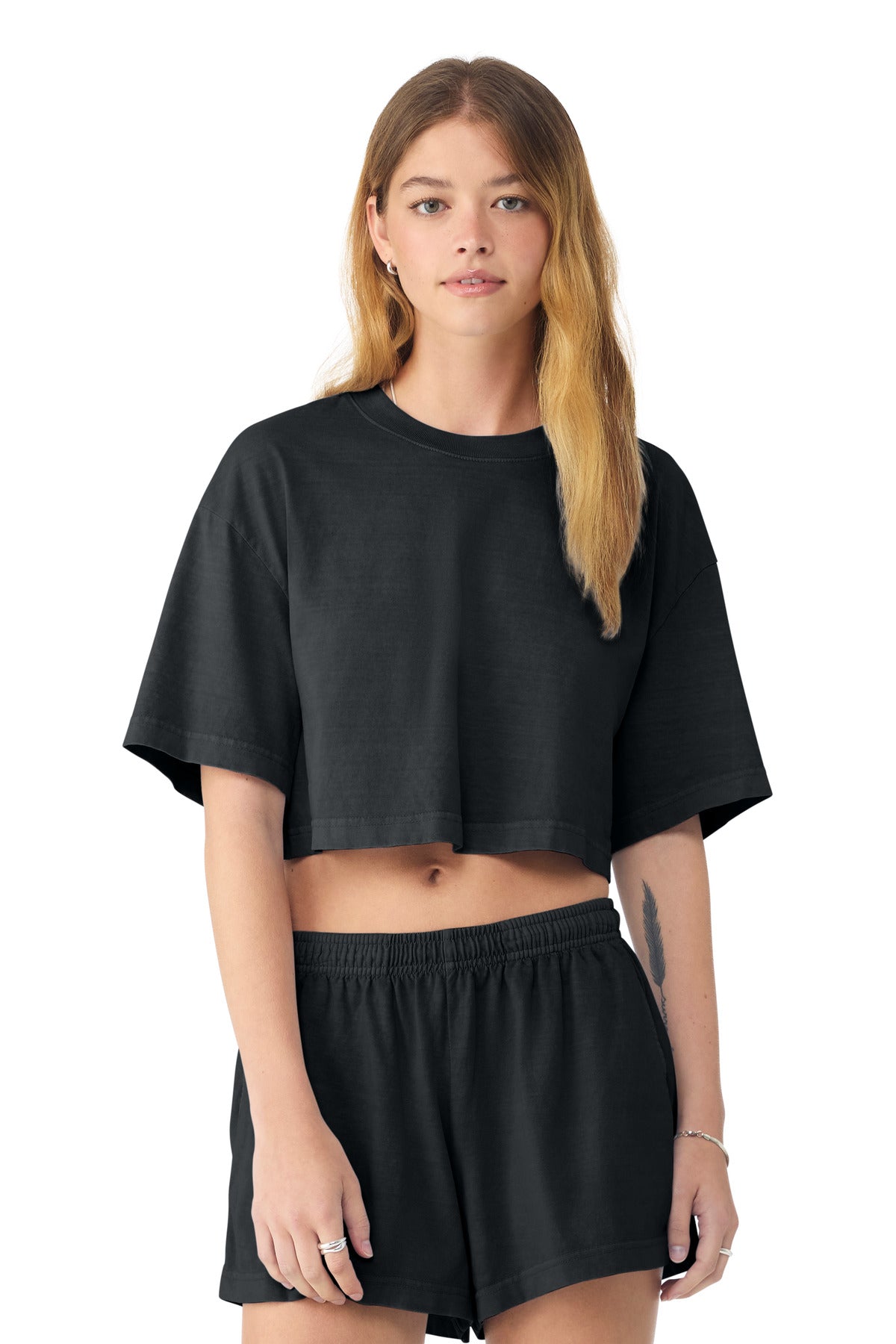 BELLA+CANVAS ® Women's Heavyweight Garment-Dyed Cropped Tee BC6882GD