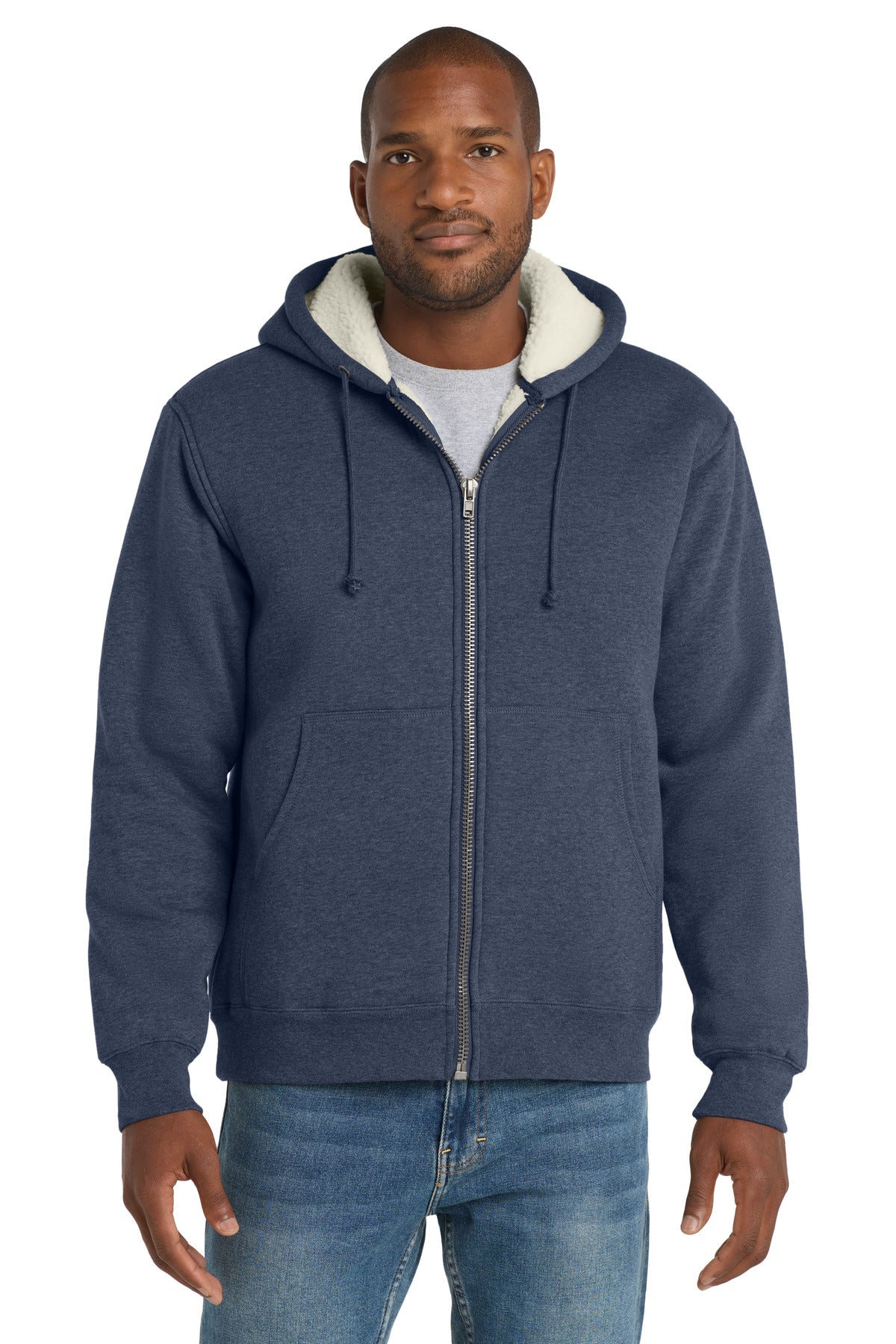 CornerStone ® Heavyweight Sherpa-Lined Hooded Fleece Jacket. CS625