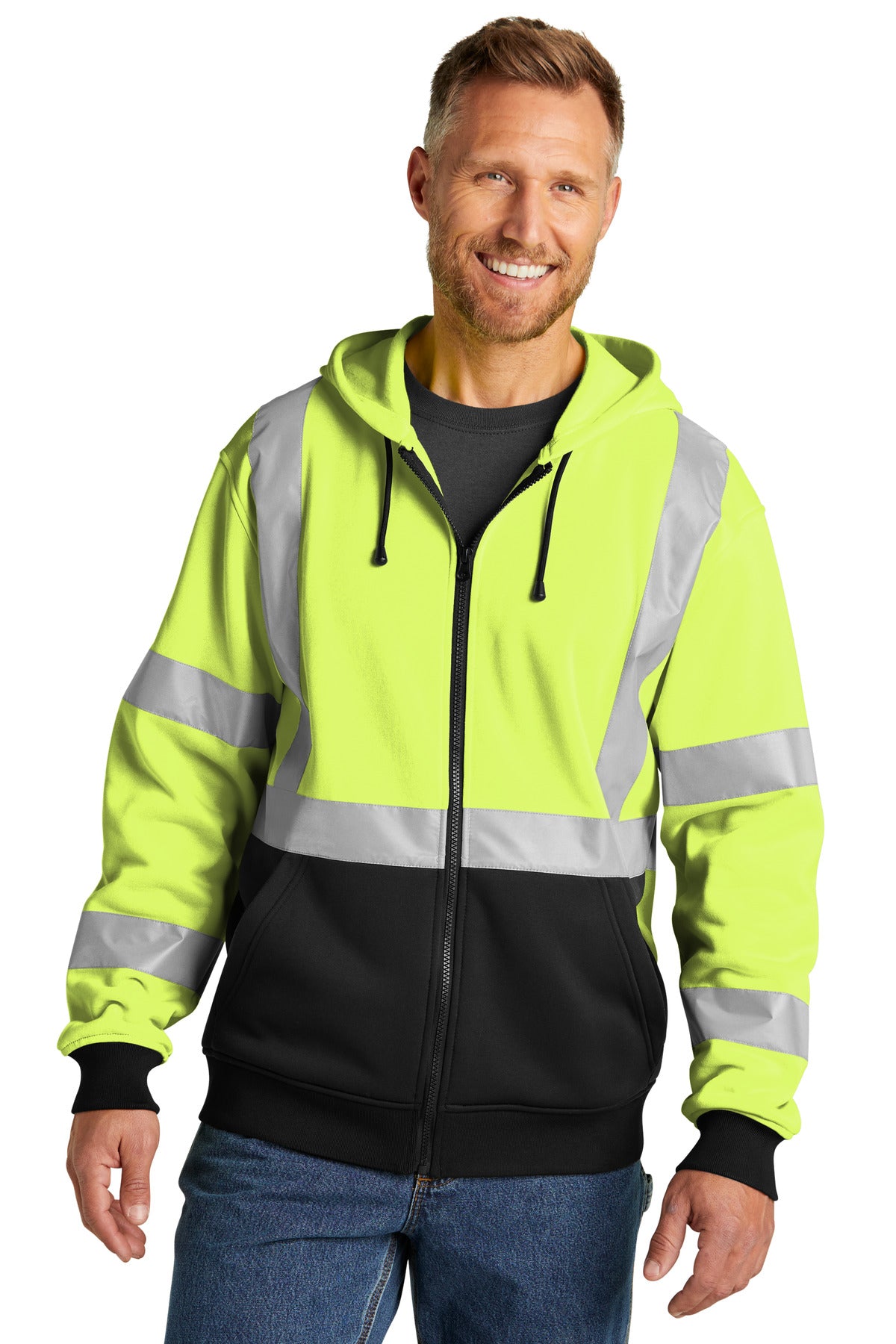 CornerStone ® A107 Class 3 Heavy-Duty Fleece Full-Zip Hoodie CSF300