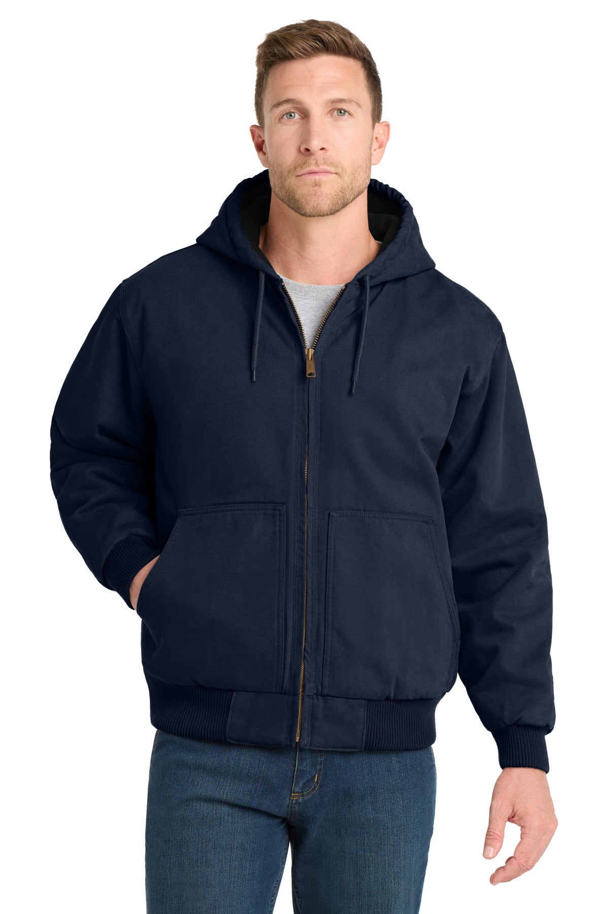 CornerStone ® Washed Duck Cloth Insulated Hooded Work Jacket. CSJ41