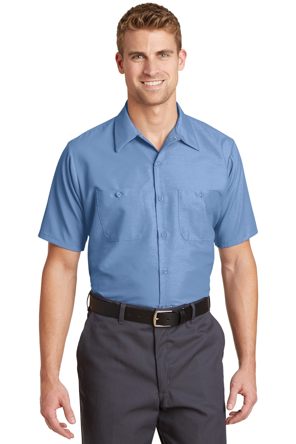 Red Kap ® Long Size, Short Sleeve Industrial Work Shirt. SP24LONG