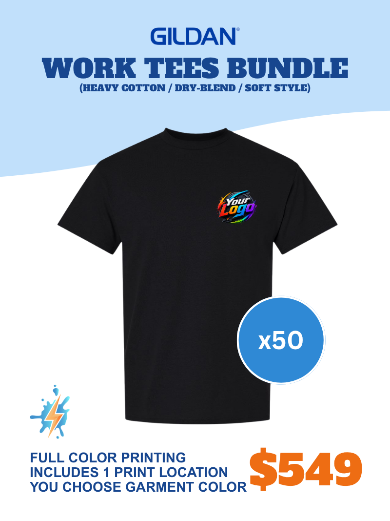 Work Tees Bundle: 50 Shirts