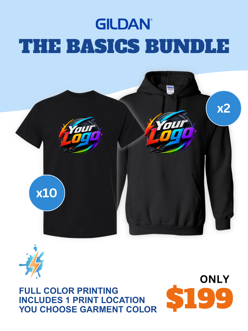 The Basics Bundle: 10 Shirts + 2 Hoodies