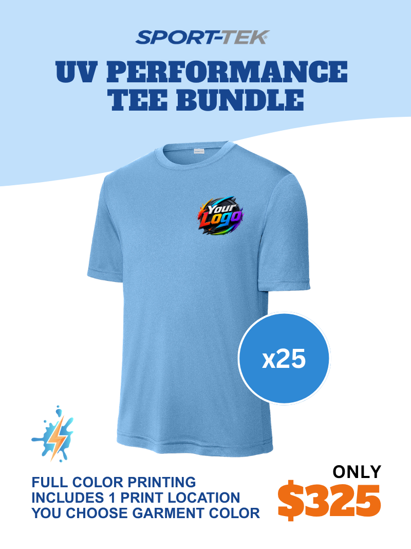Bundle: 25 Short Sleeve UV Performance Tees