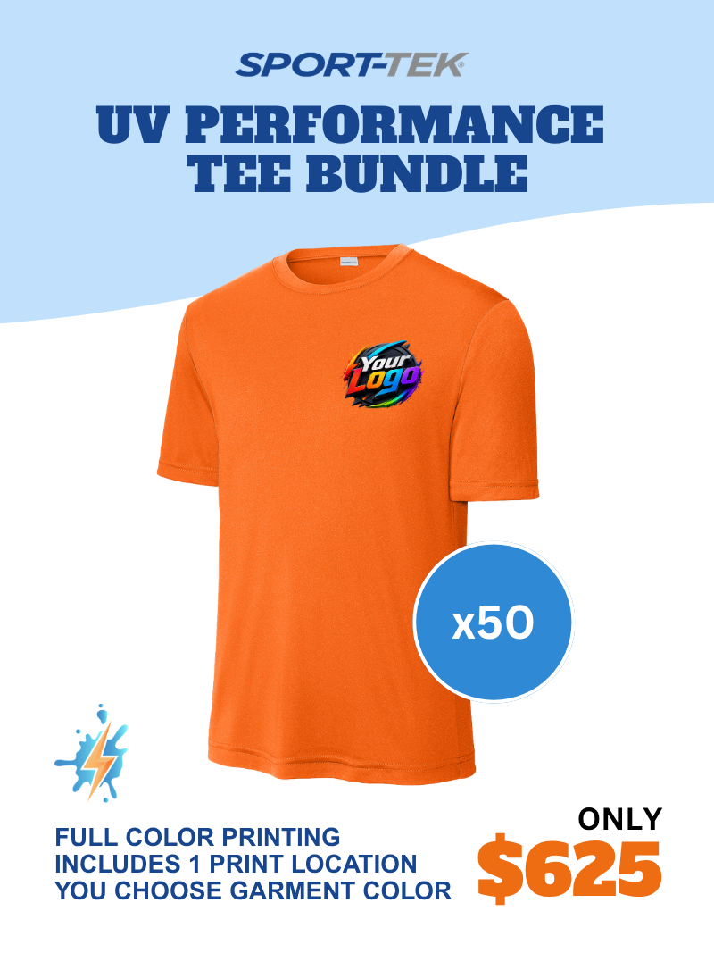 Bundle: 50 Short Sleeve UV Performance Tees