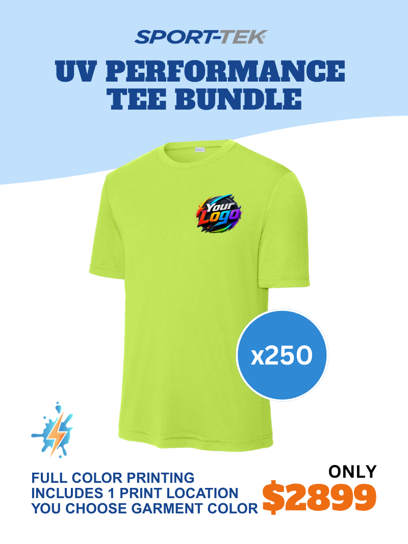 Bundle: 250 Short Sleeve UV Performance Tees