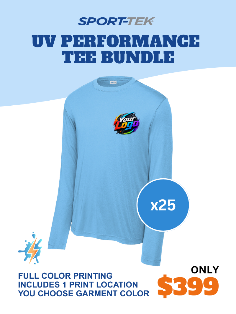 Bundle: 25 Long Sleeve UV Performance Tees