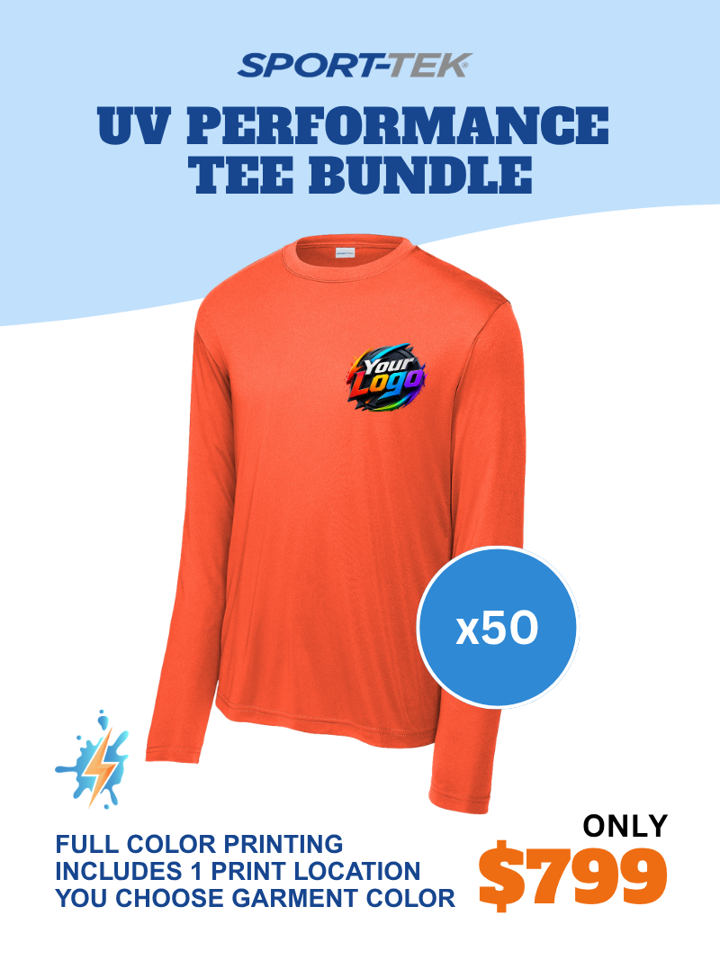 Bundle: 50 Long Sleeve UV Performance Tees