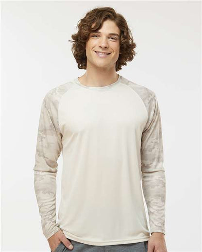 Unisex Cayman Performance Camo Colorblocked Long Sleeve T-Shirt