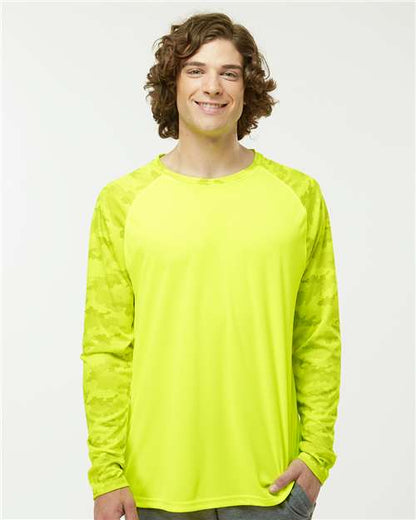 Unisex Cayman Performance Camo Colorblocked Long Sleeve T-Shirt
