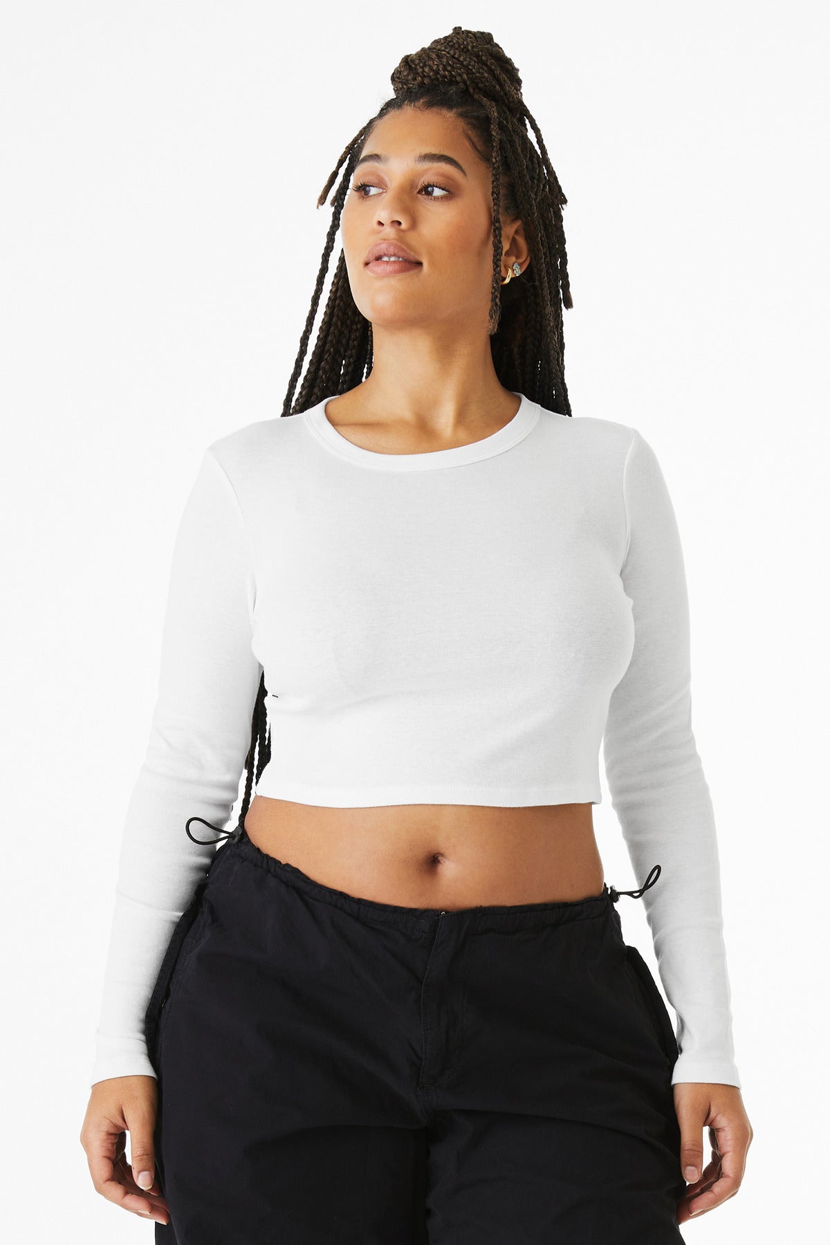 BELLA+CANVAS ®  Women's Micro Rib Long Sleeve Baby Tee BC1501