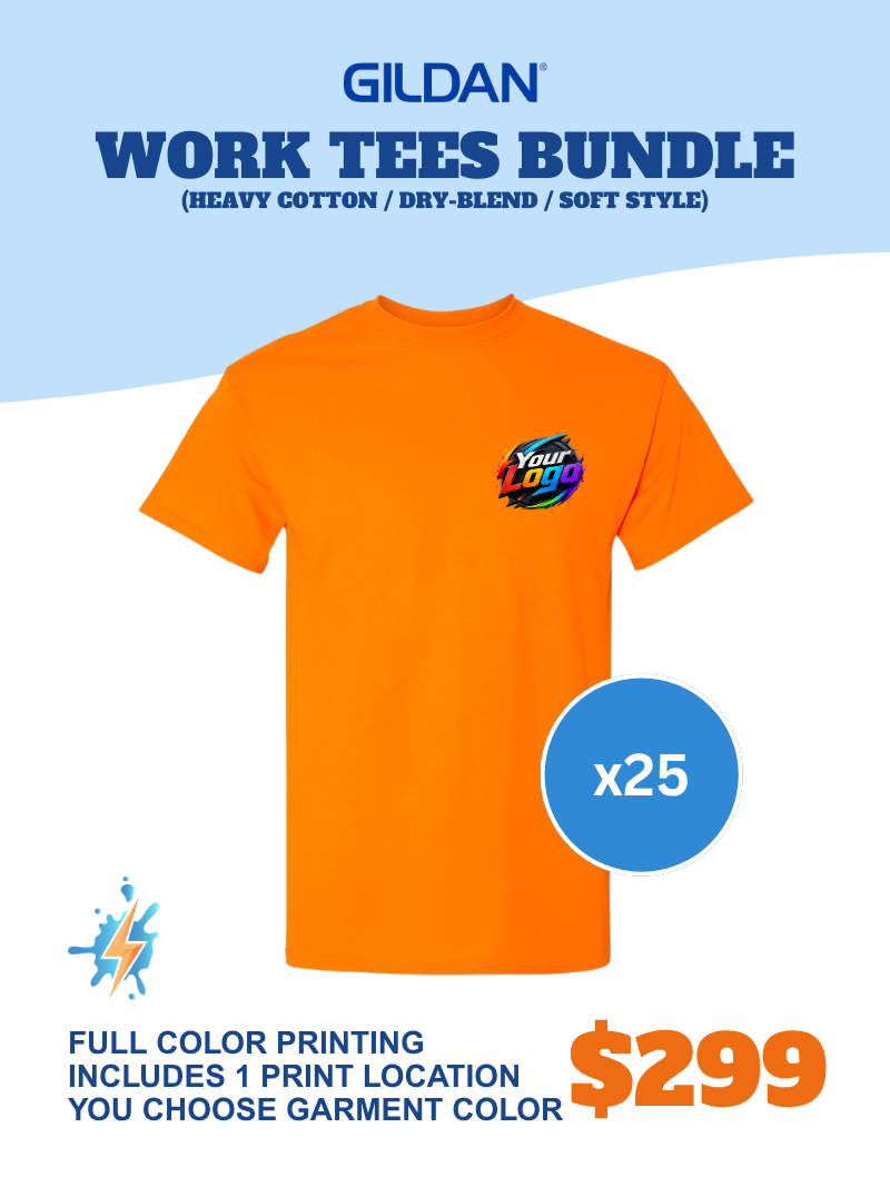 Work Tees Bundle: 25 Shirts