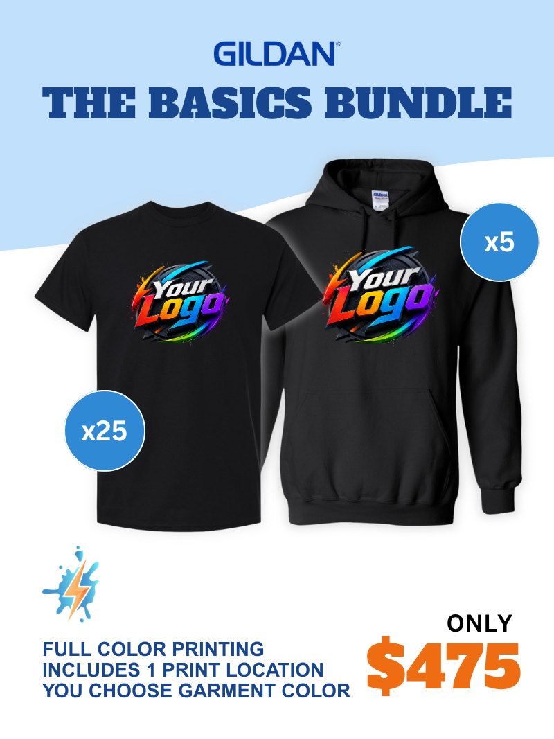 The Basics Bundle: 25 Shirts + 5 Hoodies