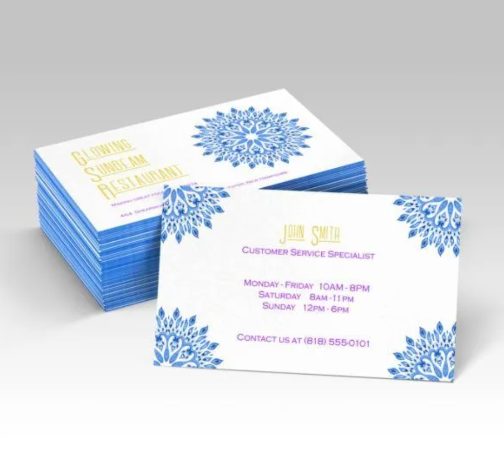 Painted Edge Business Cards